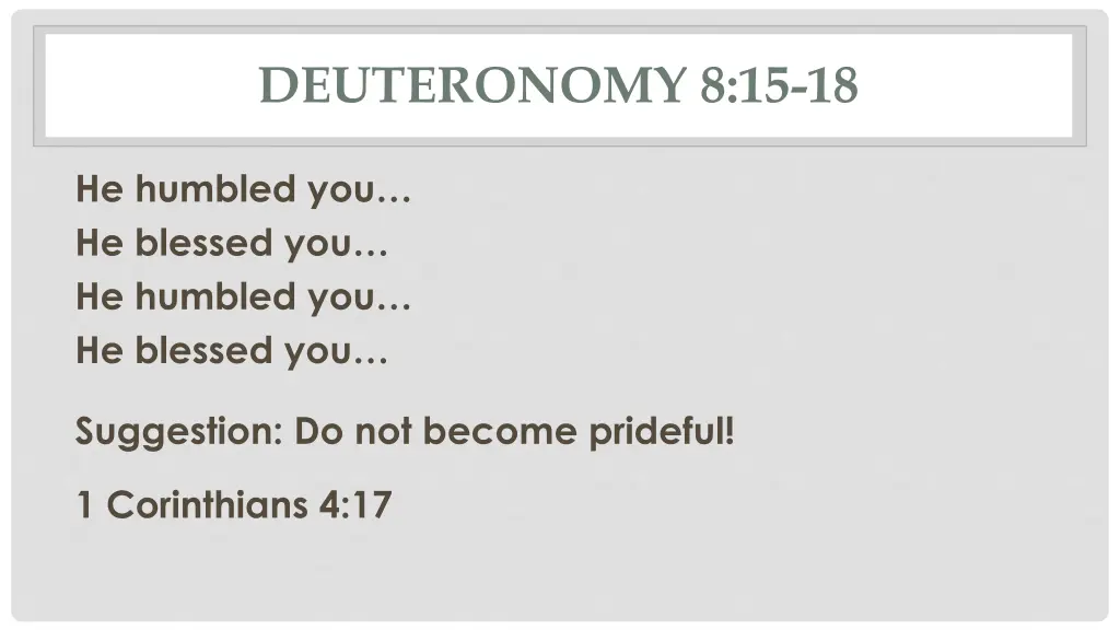 deuteronomy 8 15 18