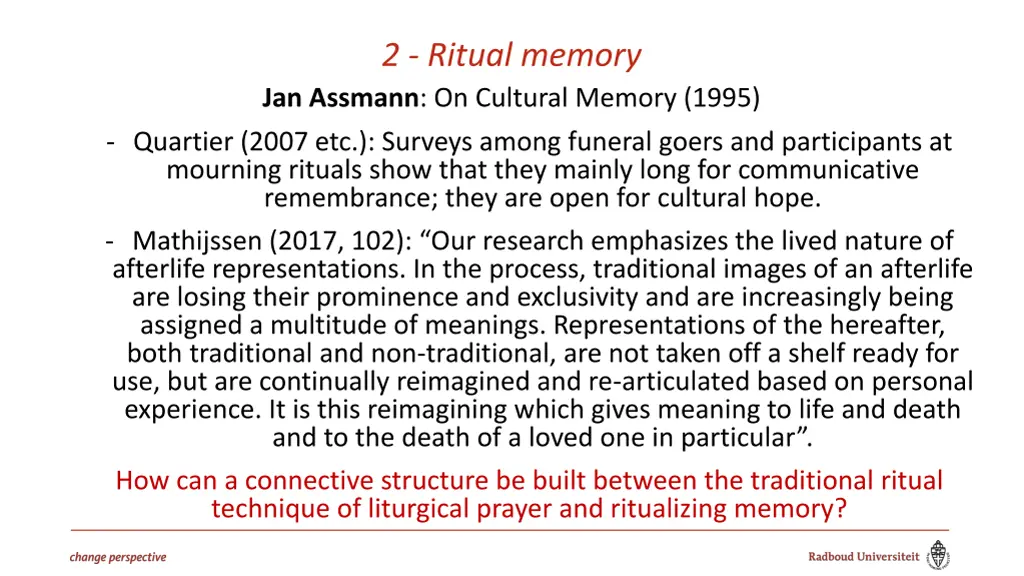 2 ritual memory jan assmann on cultural memory