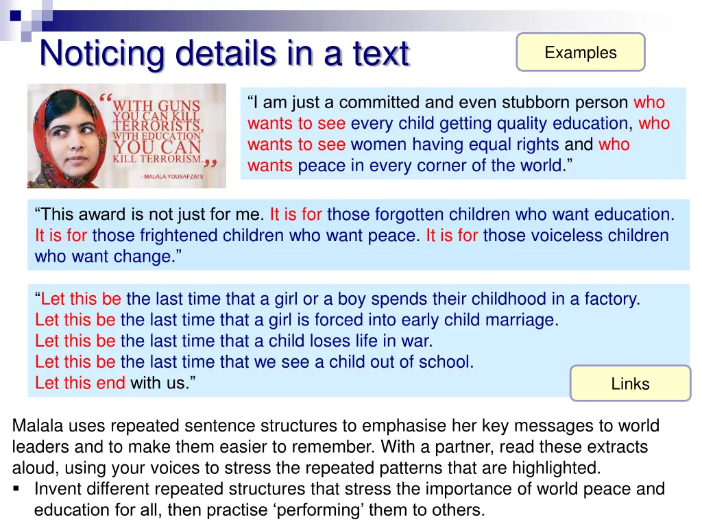 noticing details in a text 2