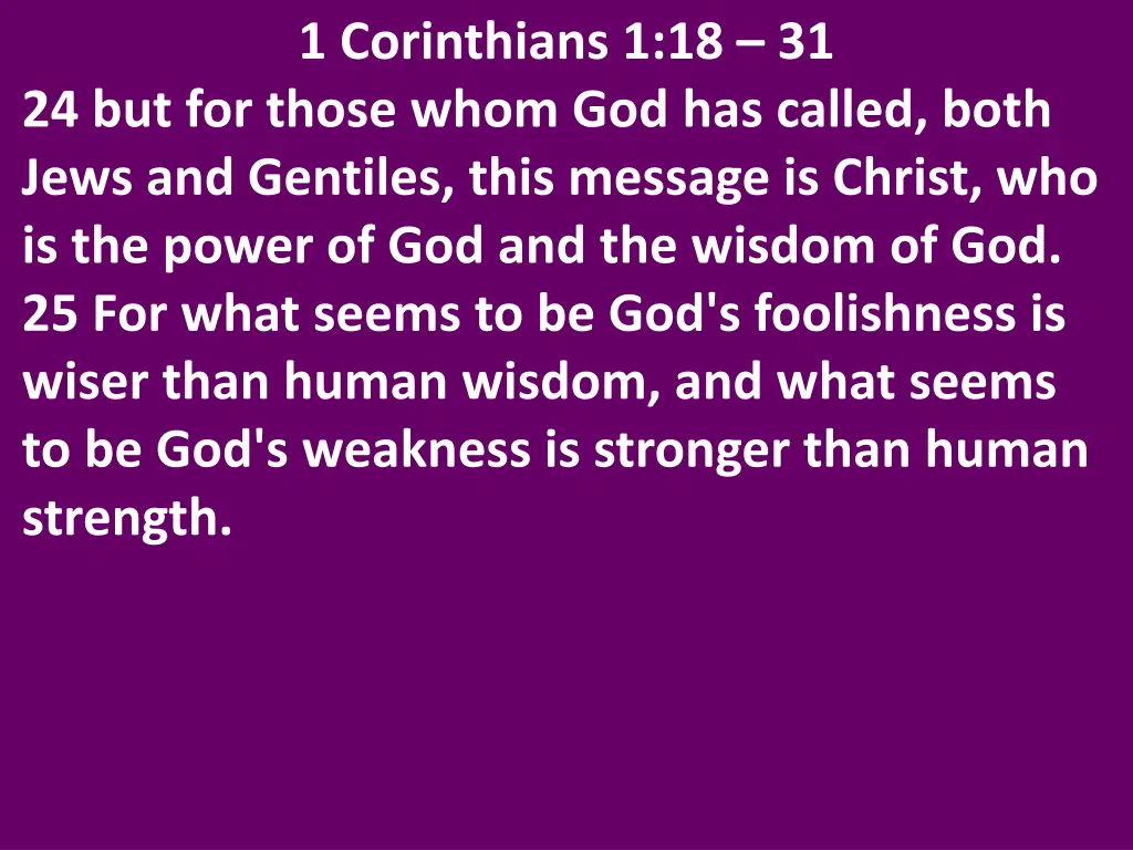 1 corinthians 1 18 31 2