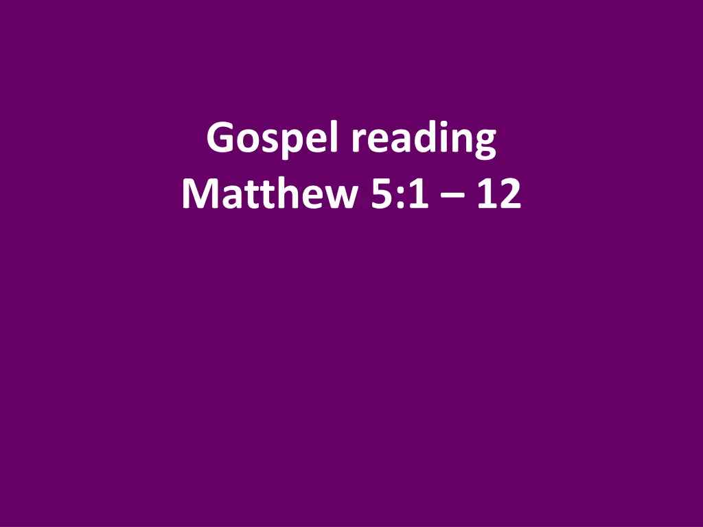 gospel reading matthew 5 1 12