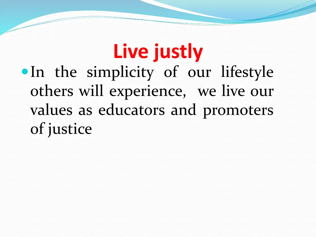 live justly