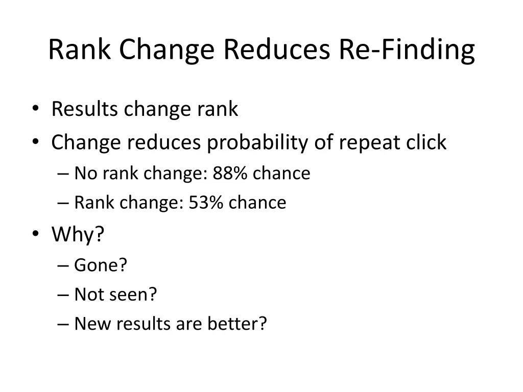 rank change reduces re finding