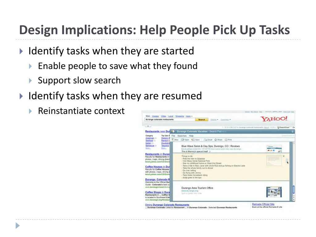 design implications help people pick up tasks