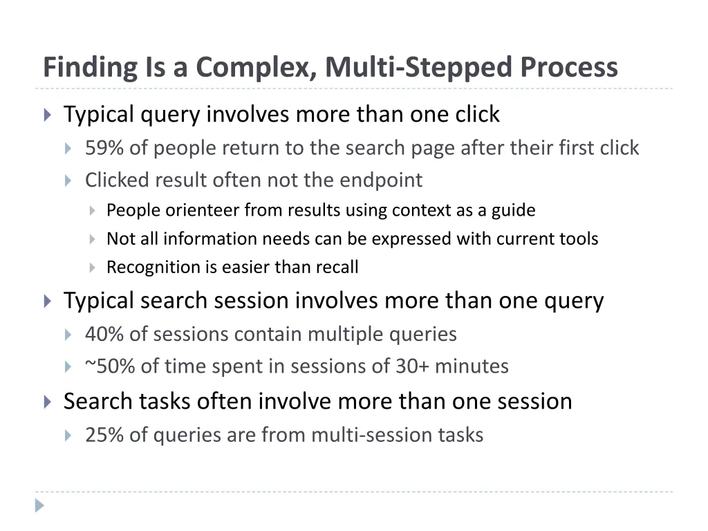 finding is a complex multi stepped process