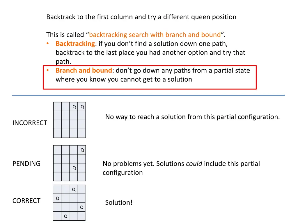 backtrack to the first column and try a different 2