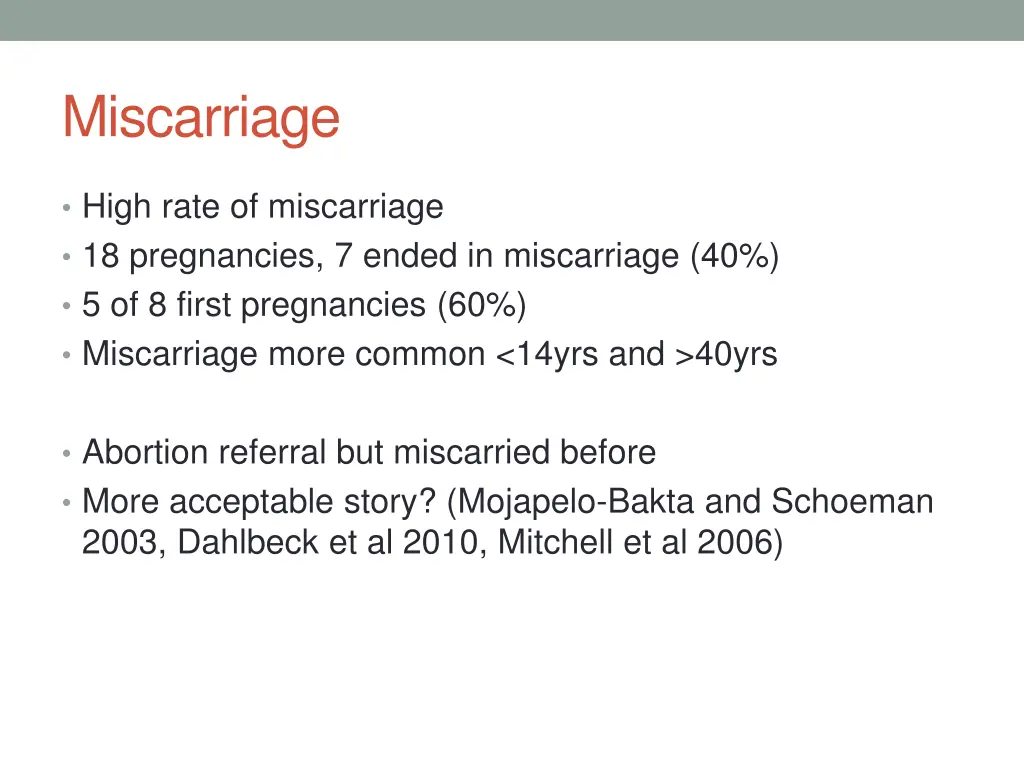 miscarriage