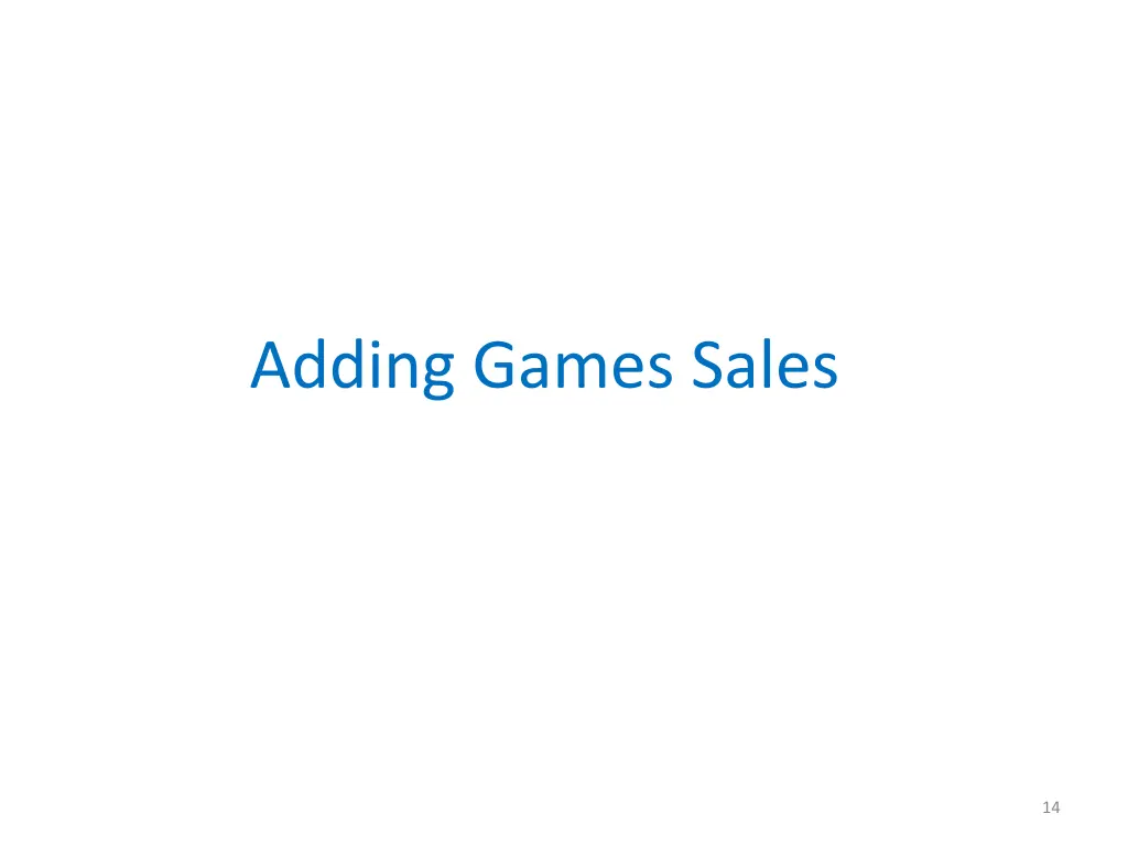 adding games sales