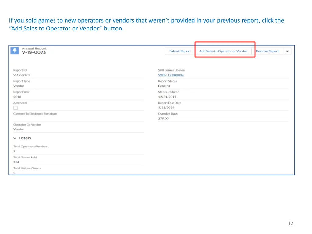 if you sold games to new operators or vendors