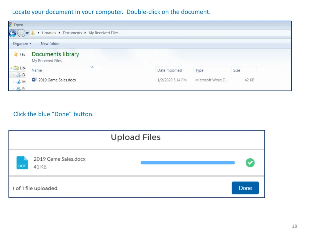 locate your document in your computer double