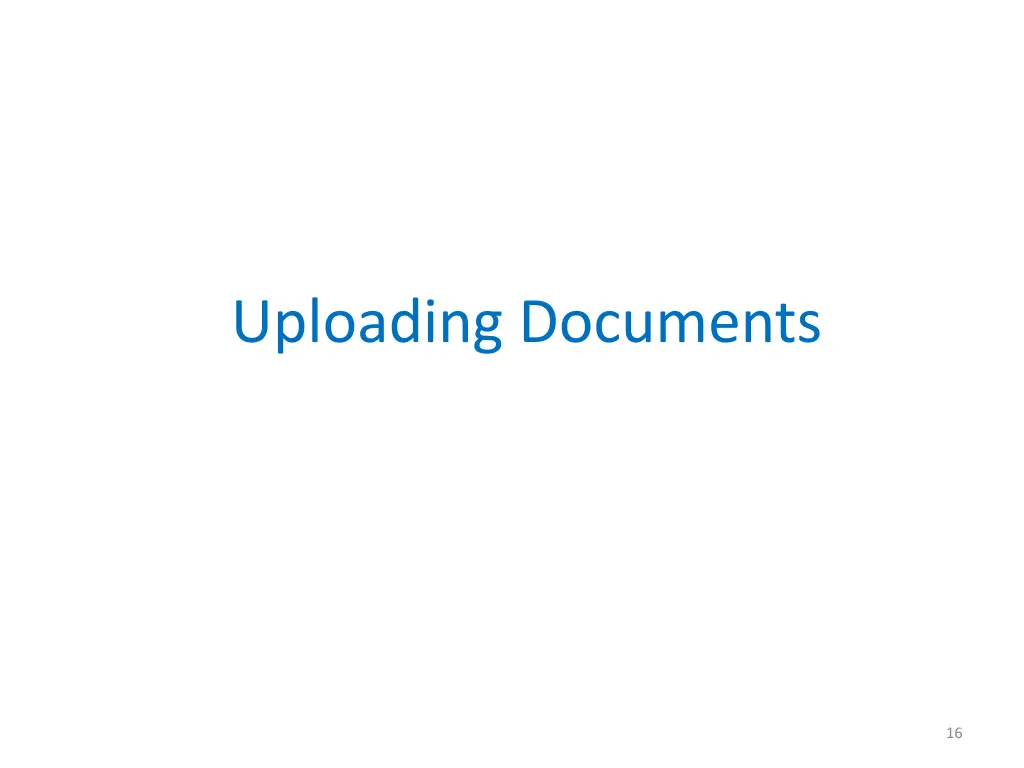 uploading documents