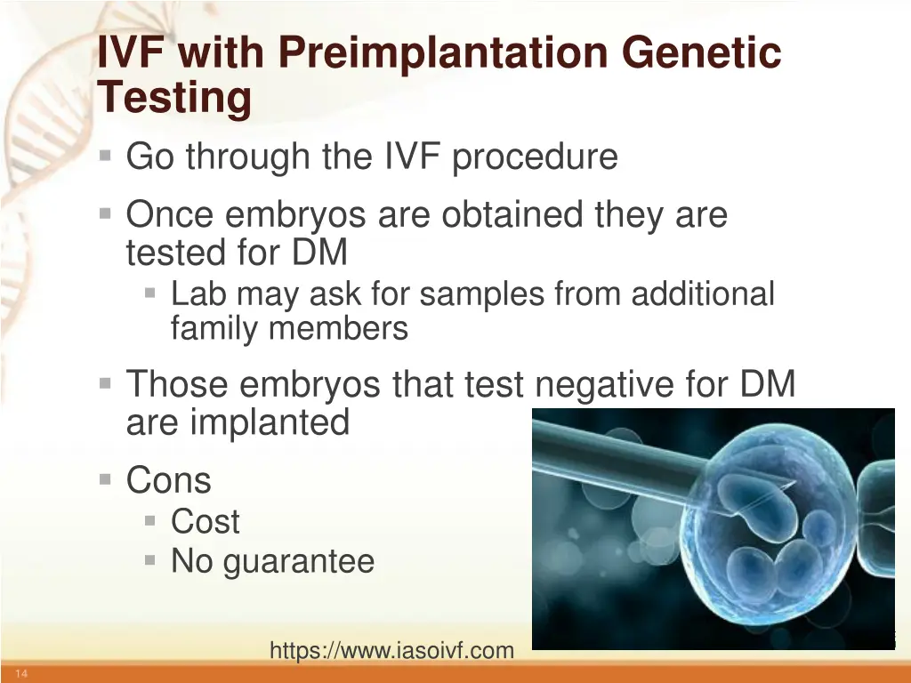 ivf with preimplantation genetic testing