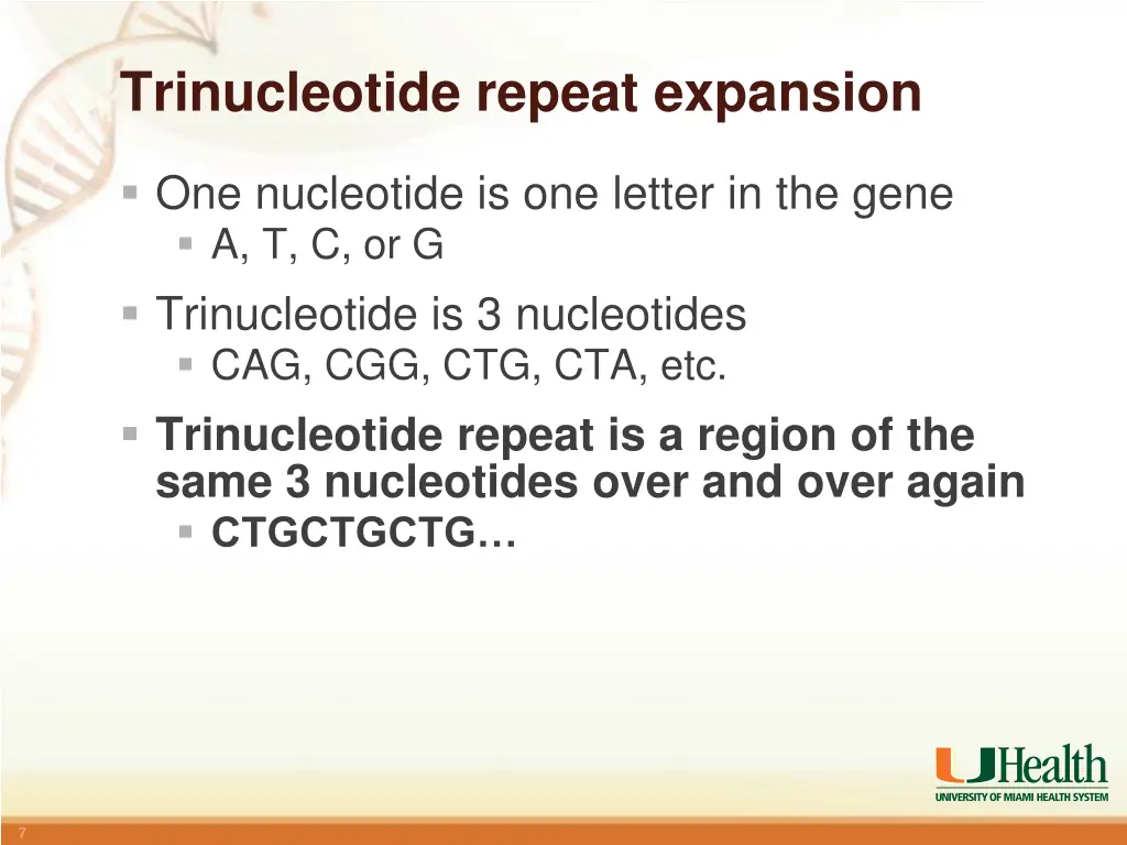 trinucleotide repeat expansion 1