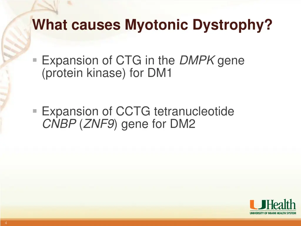 what causes myotonic dystrophy