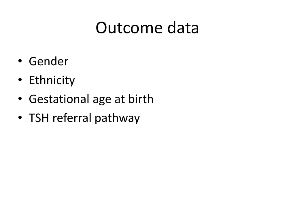 outcome data 1