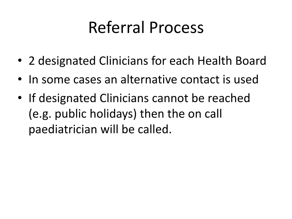 referral process