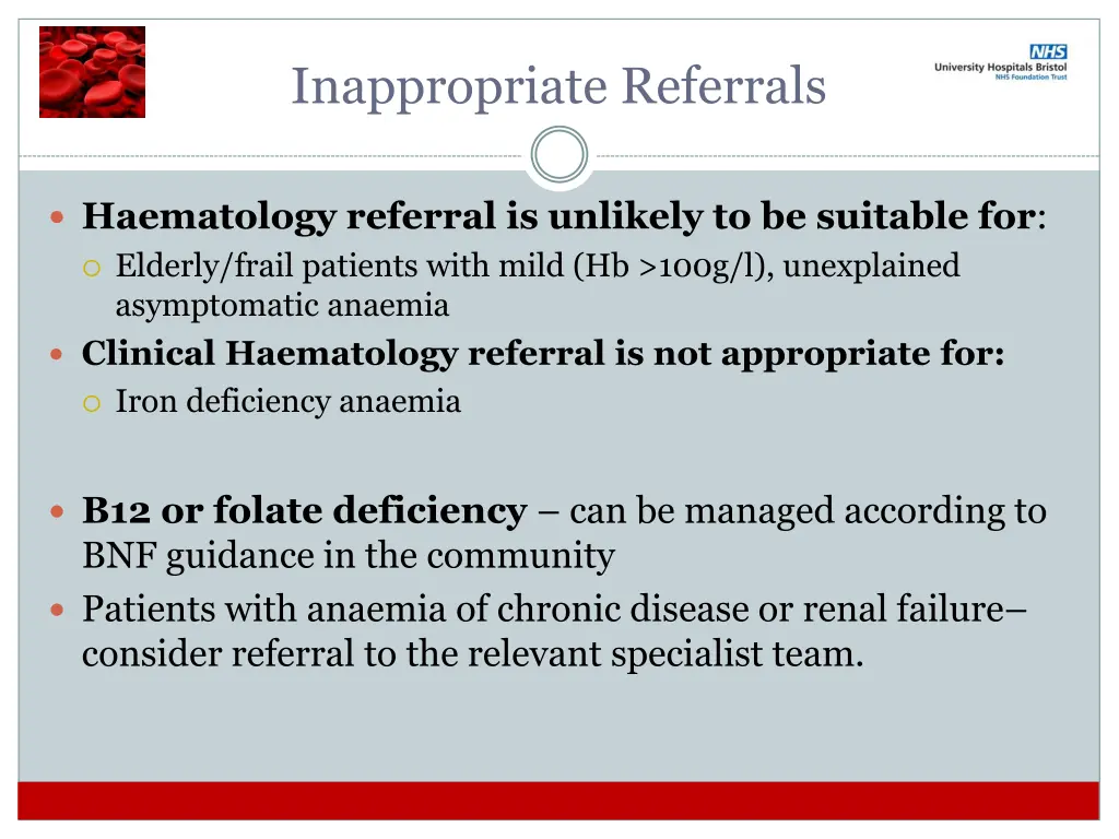 inappropriate referrals