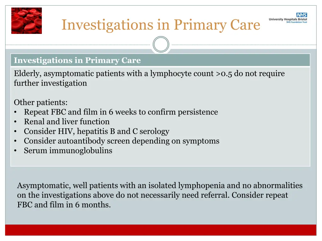 investigations in primary care 1