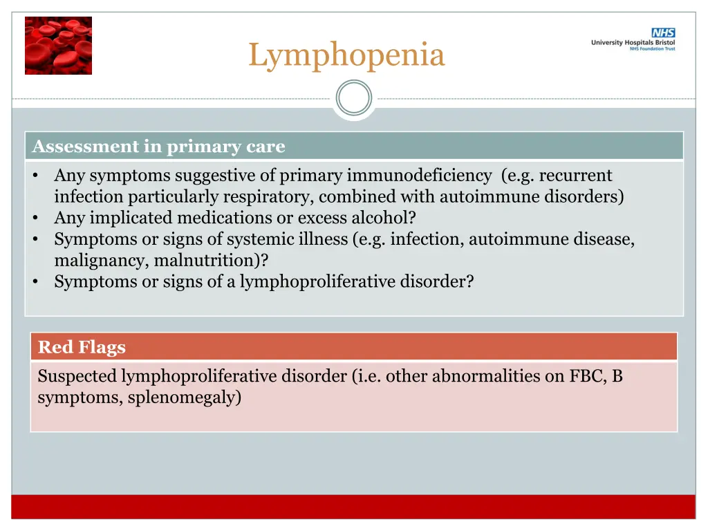 lymphopenia