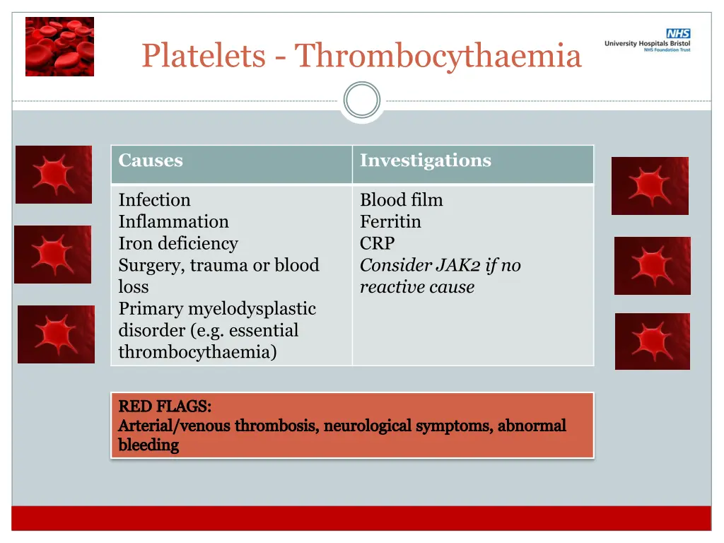 platelets thrombocythaemia