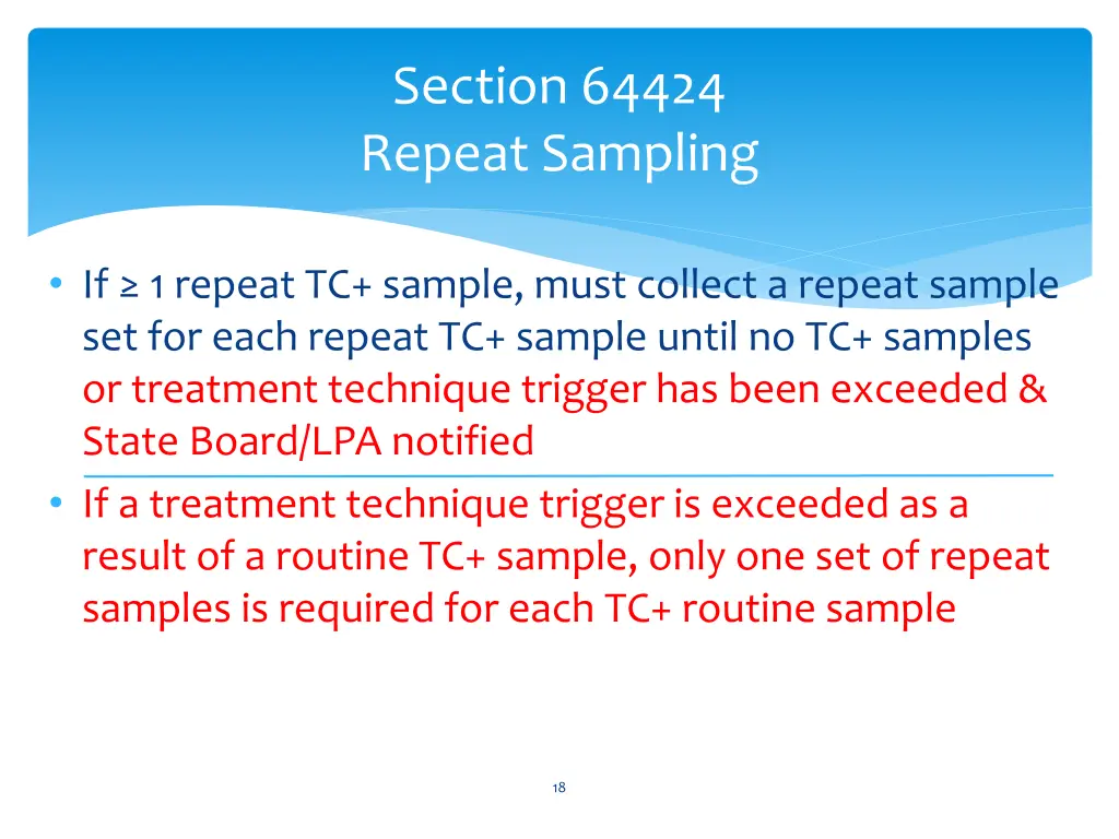 section 64424 repeat sampling 3