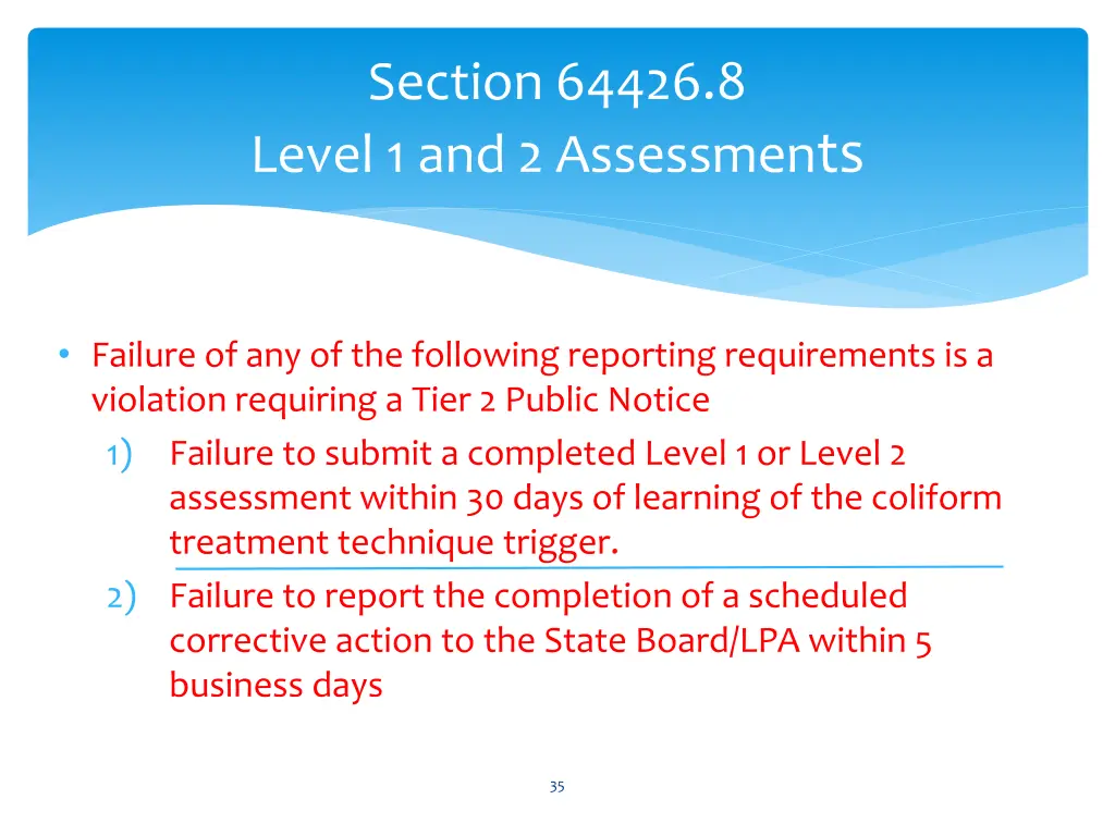 section 64426 8 level 1 and 2 assessmen ts