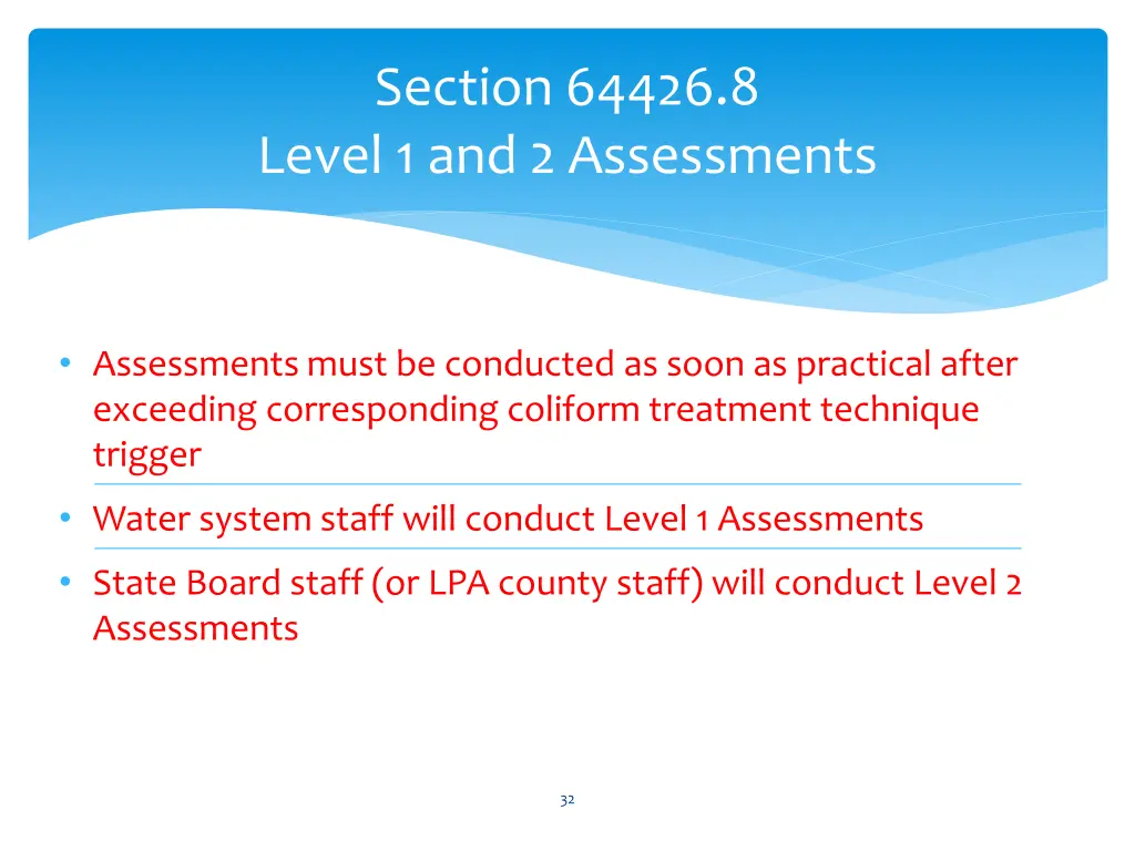 section 64426 8 level 1 and 2 assessments 1