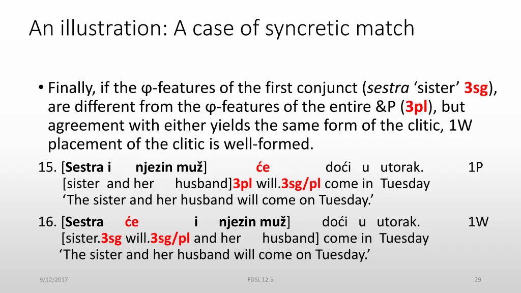 an illustration a case of syncretic match