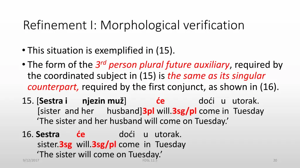 refinement i morphological verification 1