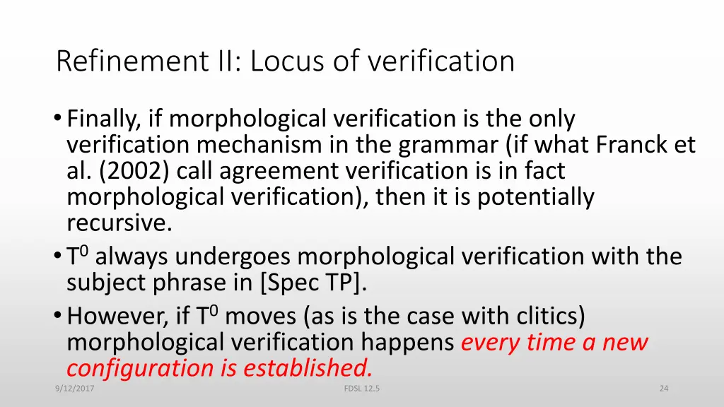 refinement ii locus of verification 1