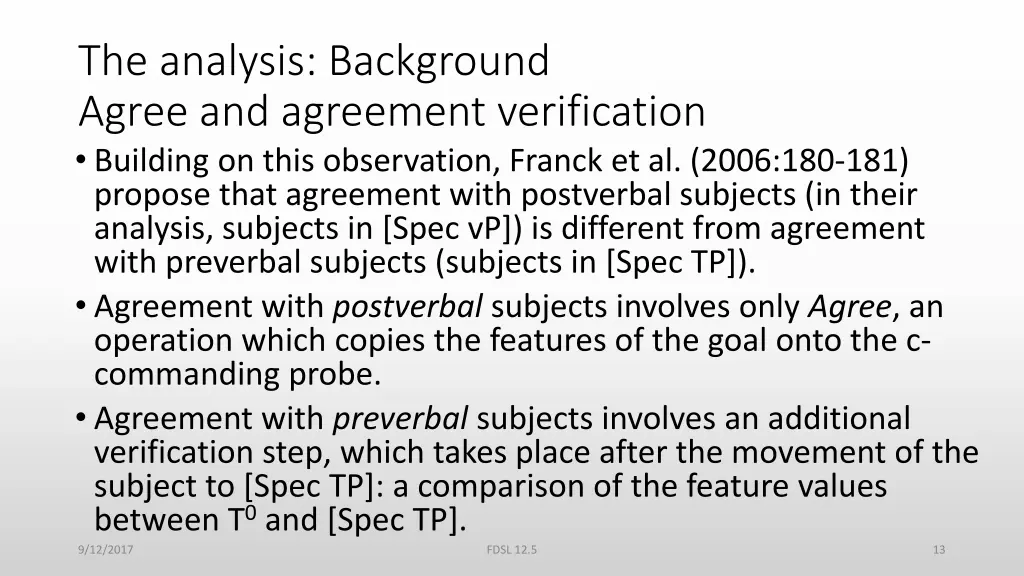 the analysis background agree and agreement