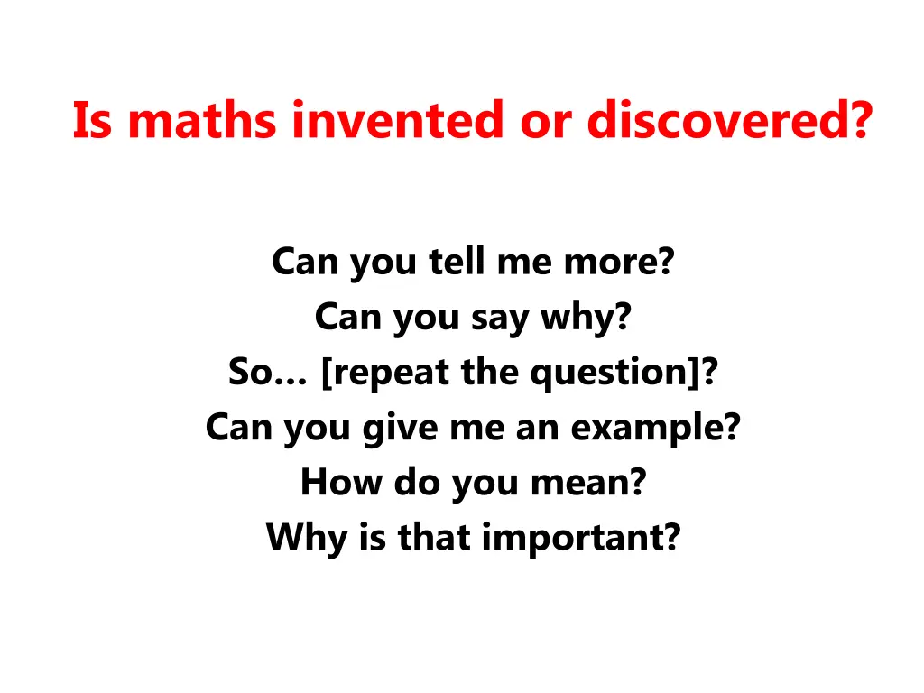 is maths invented or discovered