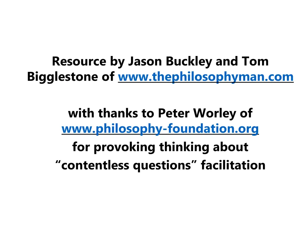 resource by jason buckley and tom bigglestone