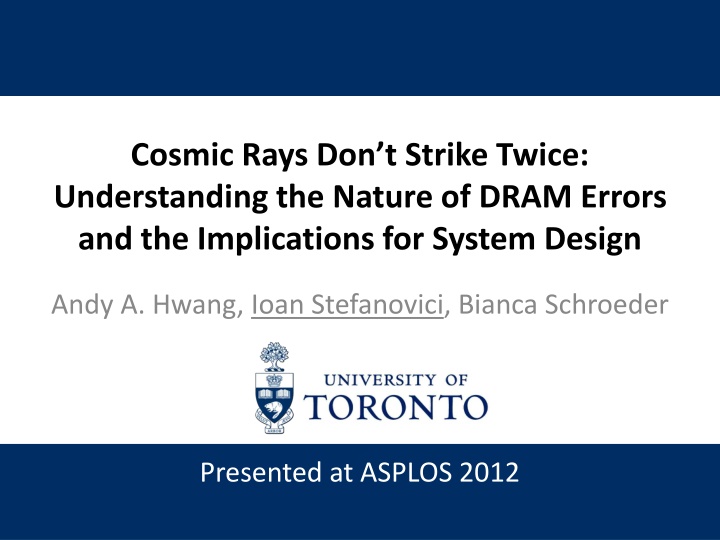 cosmic rays don t strike twice understanding