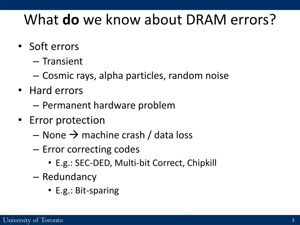 what do we know about dram errors