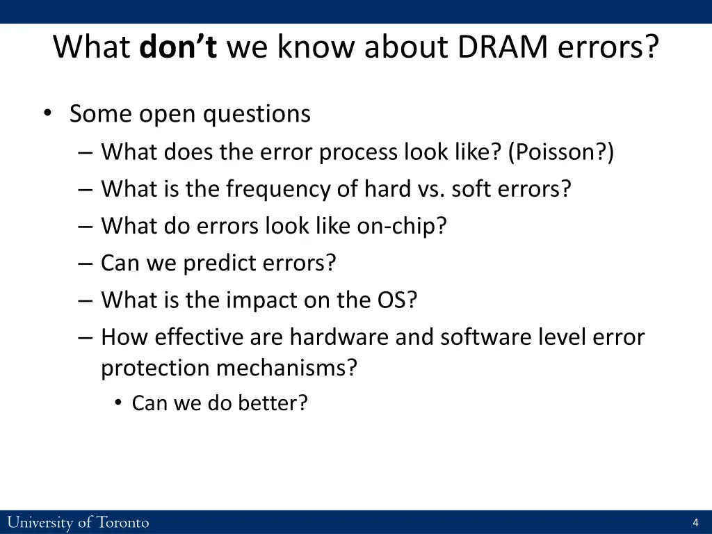 what don t we know about dram errors