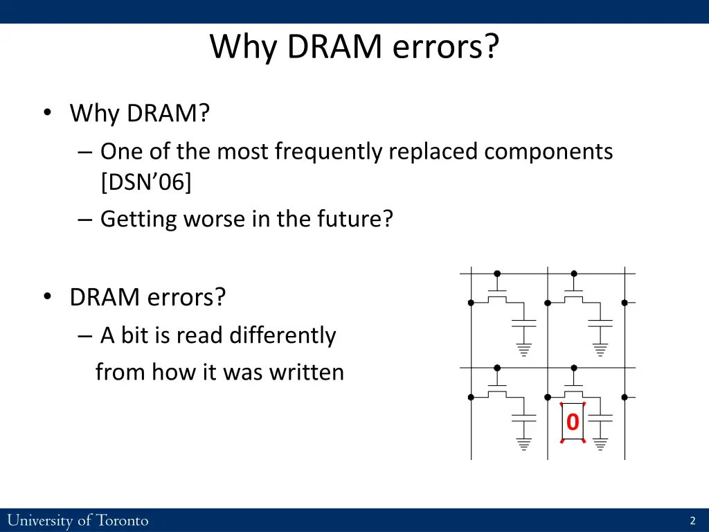 why dram errors