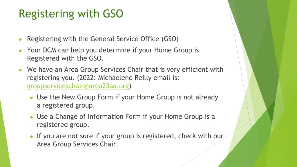 registering with gso