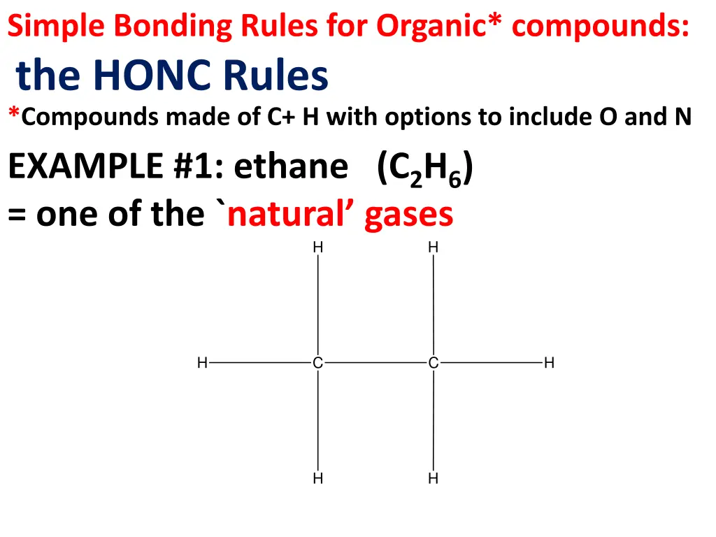 simple bonding rules for organic compounds