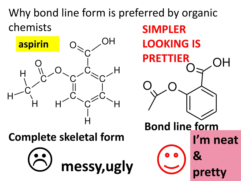 why bond line form is preferred by organic