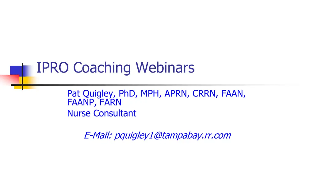 ipro coaching webinars