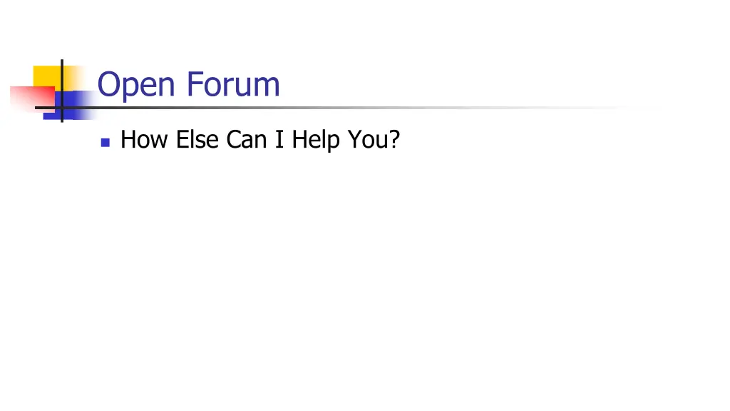 open forum