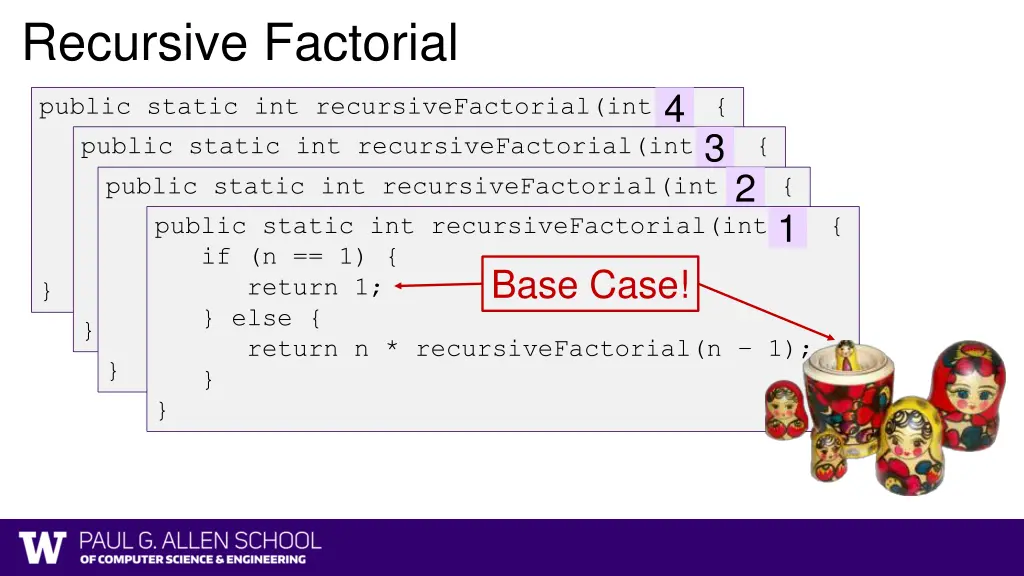 recursive factorial 1