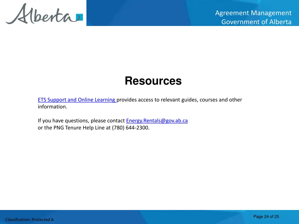 agreement management government of alberta 23