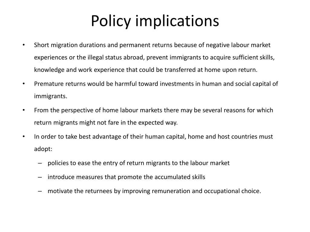 policy implications