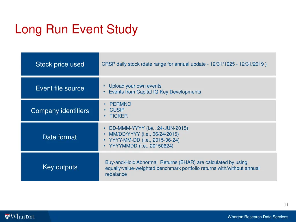 long run event study