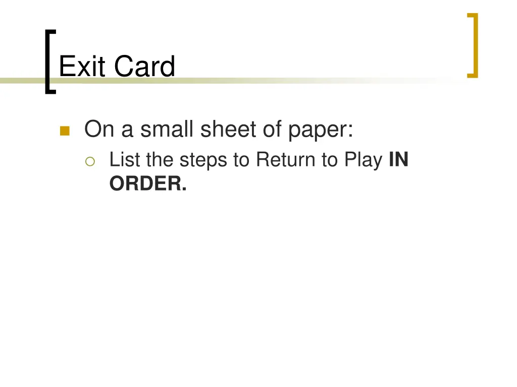 exit card