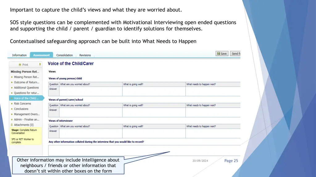 important to capture the child s views and what