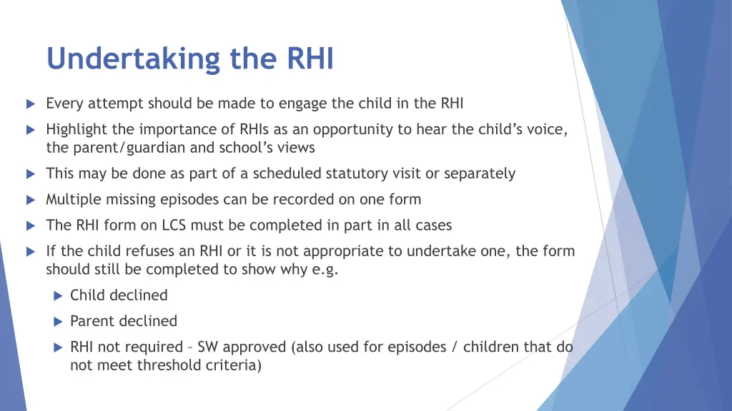 undertaking the rhi