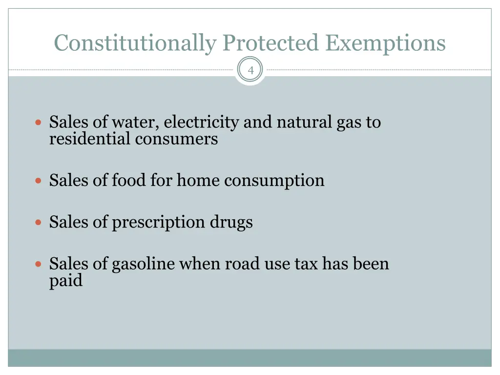 constitutionally protected exemptions